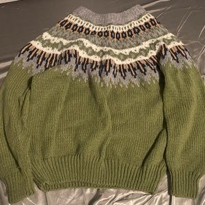 Olive vintage ski sweater